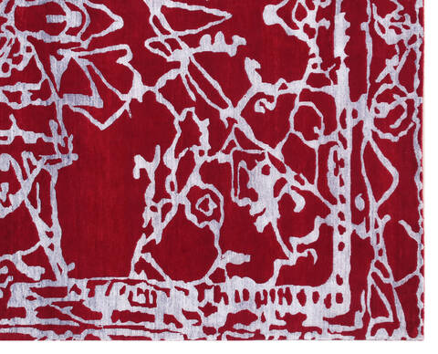 Modern-Contemporary Red Hand Knotted 80 X 100  Area Rug 902-140044 Image 1
