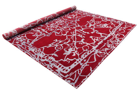 Modern-Contemporary Red Hand Knotted 80 X 100  Area Rug 902-140044 Image 2