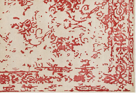 Modern-Contemporary Red Hand Knotted 86 X 116  Area Rug 902-140047 Image 1