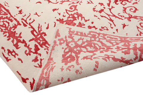 Modern-Contemporary Red Hand Knotted 86 X 116  Area Rug 902-140047 Image 3