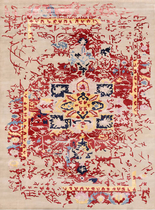 Heriz Multicolor Hand Knotted 100 X 140  Area Rug 902-140048 Image 0