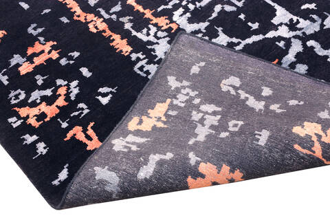 Modern-Contemporary Black Hand Knotted 90 X 120  Area Rug 902-140050 Image 3