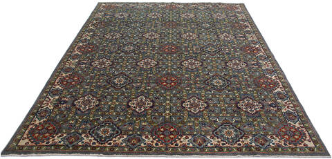 Chobi Green Hand Knotted 79 X 102  Area Rug 700-140455 Image 1