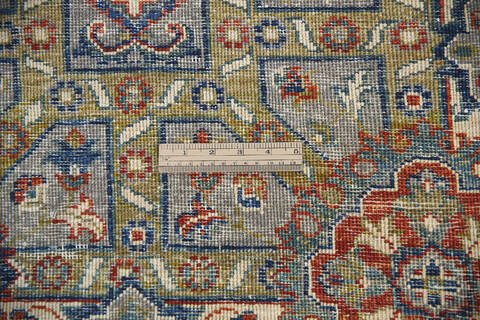Chobi Green Hand Knotted 79 X 102  Area Rug 700-140455 Image 6