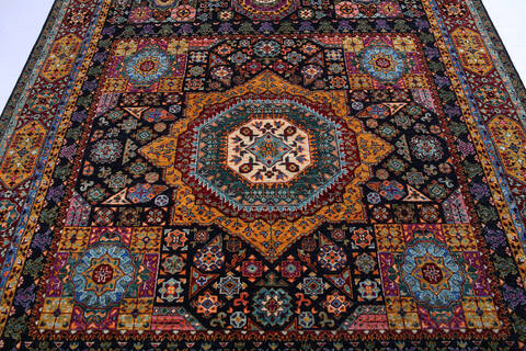Chobi Black Hand Knotted 610 X 101  Area Rug 700-140458 Image 2