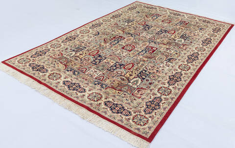 Pak-Persian Red Hand Knotted 60 X 92  Area Rug 700-143407 Image 2