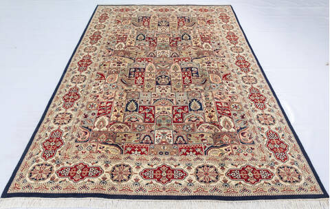 Pak-Persian Blue Hand Knotted 60 X 93  Area Rug 700-143408 Image 1
