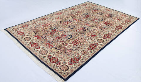 Pak-Persian Blue Hand Knotted 60 X 93  Area Rug 700-143408 Image 4