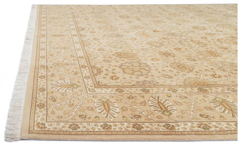 Pak-Persian Beige Hand Knotted 81 X 100  Area Rug 700-143412 Image 4