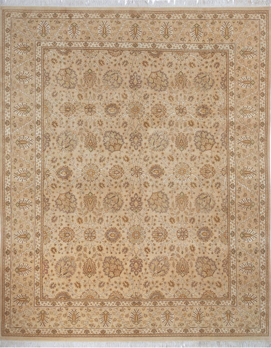 Pak-Persian Beige Hand Knotted 81 X 100  Area Rug 700-143412 Image 0