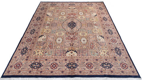Pak-Persian Blue Hand Knotted 80 X 105  Area Rug 700-143416 Image 1