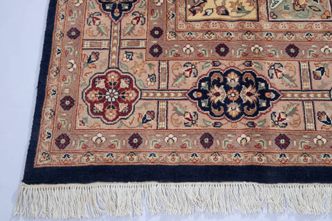 Pak-Persian Blue Hand Knotted 80 X 105  Area Rug 700-143416 Image 6