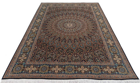 Pak-Persian Black Hand Knotted 62 X 92  Area Rug 700-143417 Image 1