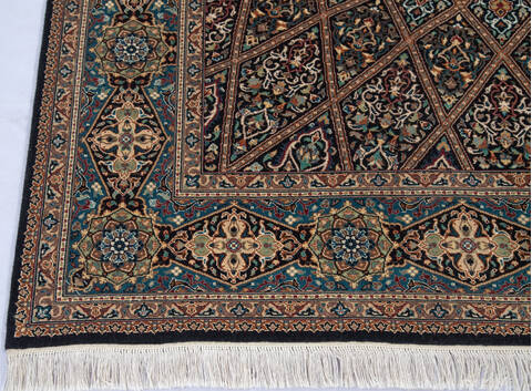 Pak-Persian Black Hand Knotted 62 X 92  Area Rug 700-143417 Image 5