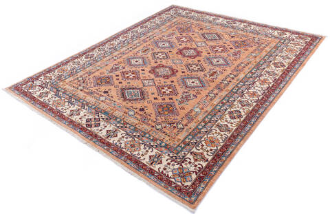 Kazak Orange Hand Knotted 80 X 95  Area Rug 700-143431 Image 2