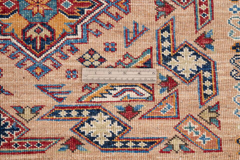 Kazak Orange Hand Knotted 80 X 95  Area Rug 700-143431 Image 6
