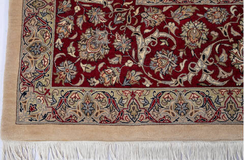 Pak-Persian Beige Hand Knotted 911 X 141  Area Rug 700-143437 Image 4