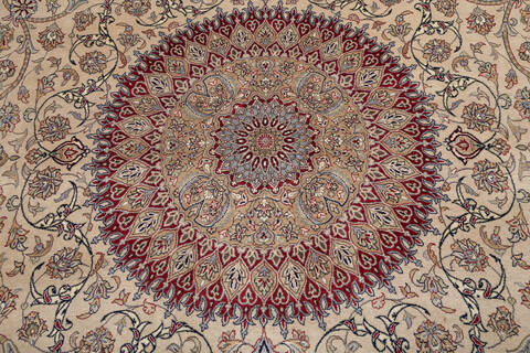 Pak-Persian Beige Hand Knotted 911 X 141  Area Rug 700-143437 Image 5