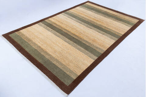Gabbeh Multicolor Hand Knotted 65 X 97  Area Rug 700-143448 Image 2