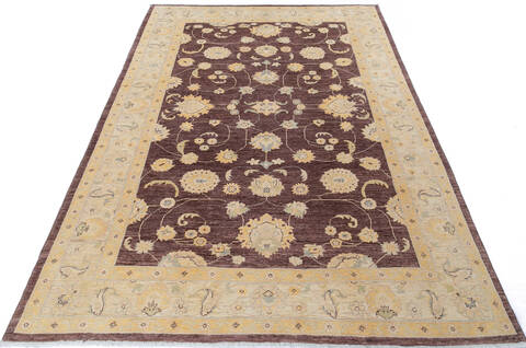 Chobi Brown Hand Knotted 68 X 98  Area Rug 700-143452 Image 1