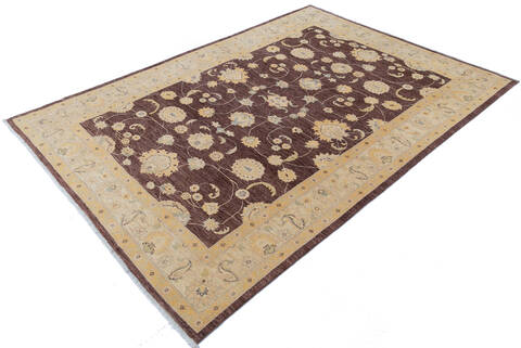 Chobi Brown Hand Knotted 68 X 98  Area Rug 700-143452 Image 2