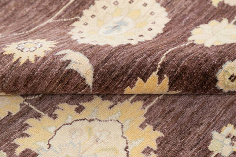 Chobi Brown Hand Knotted 68 X 98  Area Rug 700-143452 Image 6