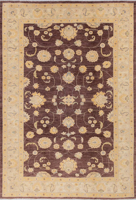 Chobi Brown Hand Knotted 68 X 98  Area Rug 700-143452 Image 0