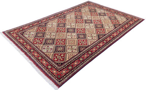 Khan Mohammadi Multicolor Hand Knotted 64 X 97  Area Rug 700-143459 Image 2