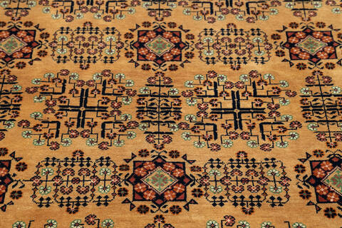 Khan Mohammadi Yellow Hand Knotted 66 X 98  Area Rug 700-143460 Image 3