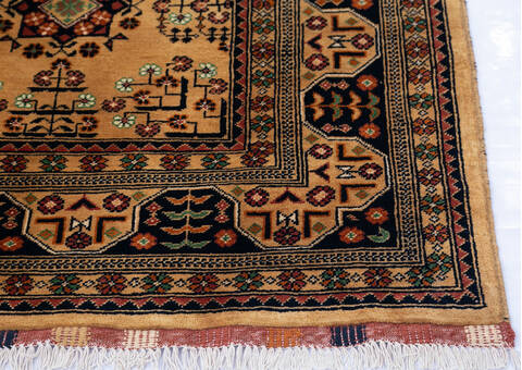 Khan Mohammadi Yellow Hand Knotted 66 X 98  Area Rug 700-143460 Image 4