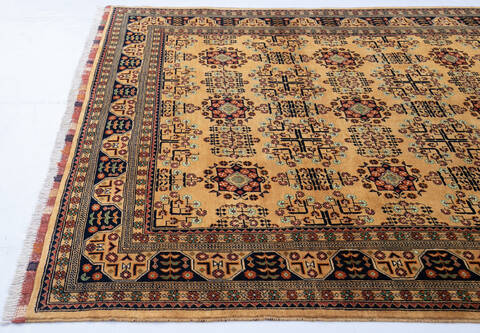 Khan Mohammadi Yellow Hand Knotted 66 X 98  Area Rug 700-143460 Image 5