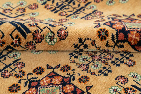 Khan Mohammadi Yellow Hand Knotted 66 X 98  Area Rug 700-143460 Image 6