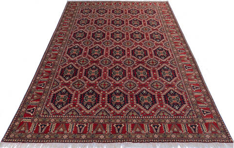 Khan Mohammadi Multicolor Hand Knotted 68 X 98  Area Rug 700-143466 Image 1