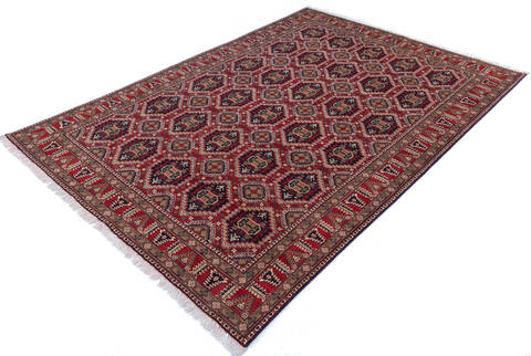 Khan Mohammadi Multicolor Hand Knotted 68 X 98  Area Rug 700-143466 Image 2