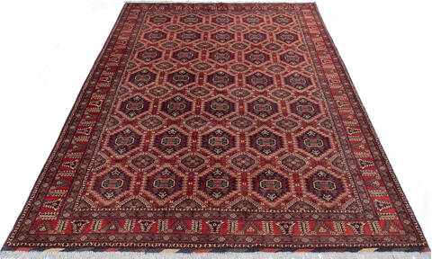 Khan Mohammadi Multicolor Hand Knotted 69 X 98  Area Rug 700-143470 Image 1