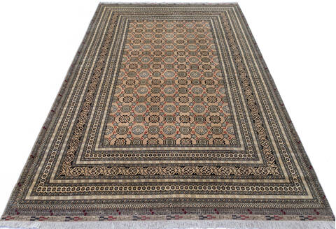 Khan Mohammadi Beige Hand Knotted 67 X 103  Area Rug 700-143472 Image 1