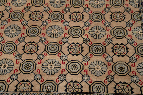 Khan Mohammadi Beige Hand Knotted 67 X 103  Area Rug 700-143472 Image 3