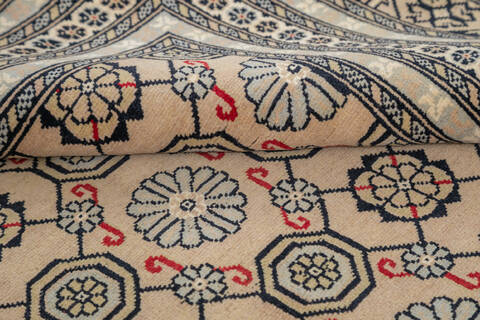 Khan Mohammadi Beige Hand Knotted 67 X 103  Area Rug 700-143472 Image 6