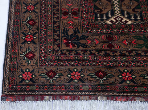Khan Mohammadi Multicolor Hand Knotted 66 X 93  Area Rug 700-143473 Image 4