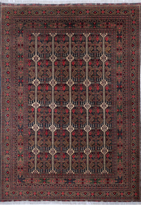 Khan Mohammadi Multicolor Hand Knotted 66 X 93  Area Rug 700-143473 Image 0