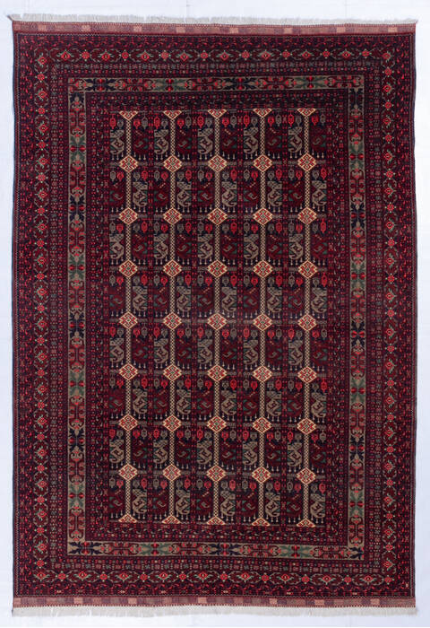 Khan Mohammadi Multicolor Hand Knotted 68 X 93  Area Rug 700-143474 Image 1