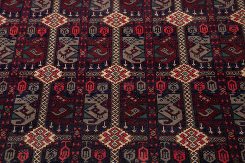 Khan Mohammadi Multicolor Hand Knotted 68 X 93  Area Rug 700-143474 Image 4