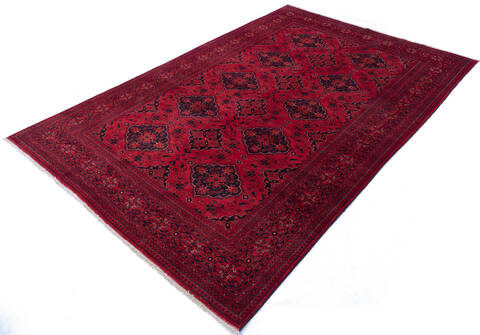 Khan Mohammadi Red Hand Knotted 67 X 99  Area Rug 700-143478 Image 2