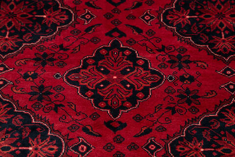 Khan Mohammadi Red Hand Knotted 67 X 99  Area Rug 700-143478 Image 3