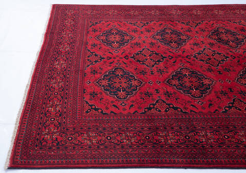 Khan Mohammadi Red Hand Knotted 67 X 99  Area Rug 700-143478 Image 4