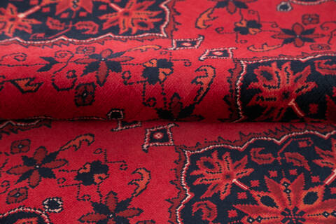 Khan Mohammadi Red Hand Knotted 67 X 99  Area Rug 700-143478 Image 6
