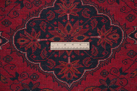 Khan Mohammadi Red Hand Knotted 67 X 99  Area Rug 700-143478 Image 7
