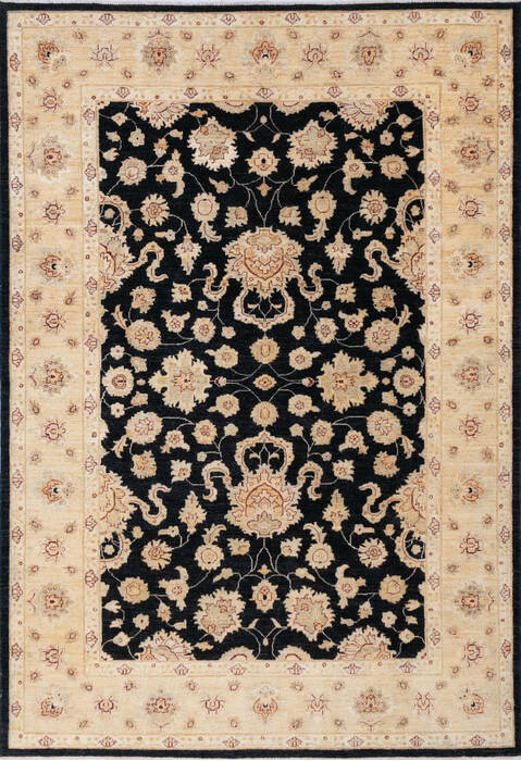 Chobi Black Hand Knotted 66 X 95  Area Rug 700-143525 Image 0