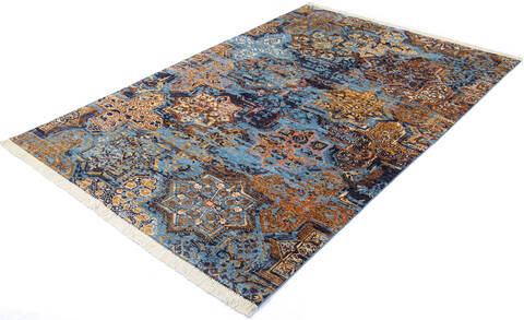 Modern Multicolor Hand Knotted 60 X 810  Area Rug 700-144871 Image 2
