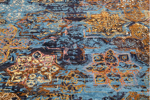 Modern Multicolor Hand Knotted 60 X 810  Area Rug 700-144871 Image 3
